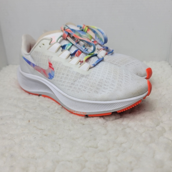 Nike Air Zoom Pegasus 37 Tie-Dye 2020 Women's Size 8 Running Shoes White - Picture 1 of 11